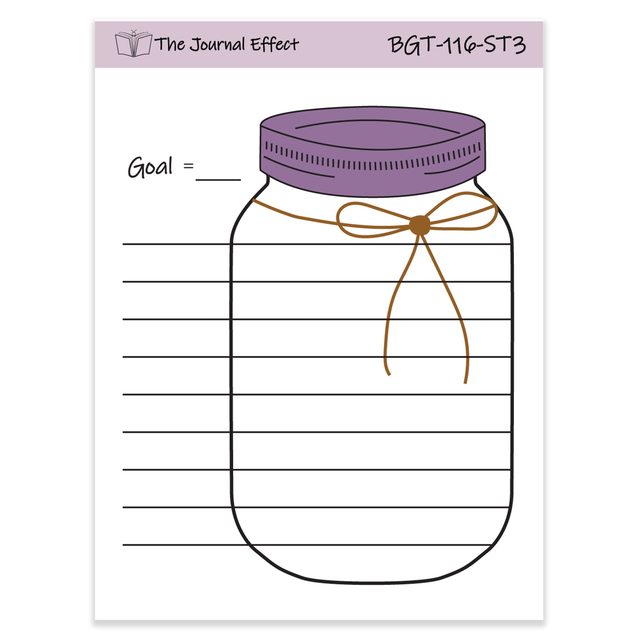 line mason jar savings trackers sticker