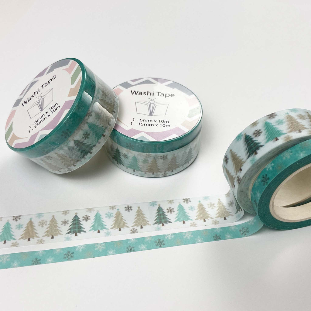 Christmas Woods - Thin Washi Tape in 3 Shading Colors – Linouspots